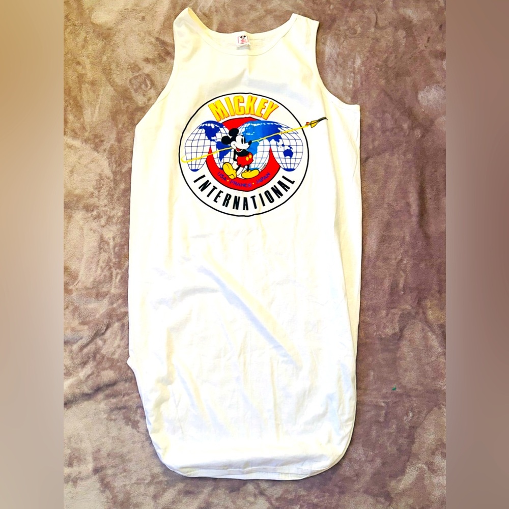 Vintage Y2K Disney Mickey Mouse International women’s full Length Cover up dress